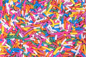 Rainbow sprinkles from Mashti Malones Ice Cream