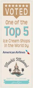 Voted one of the Top 5 ice cream shops in the world by American Airlines, Mashti Malones exotic ice cream.